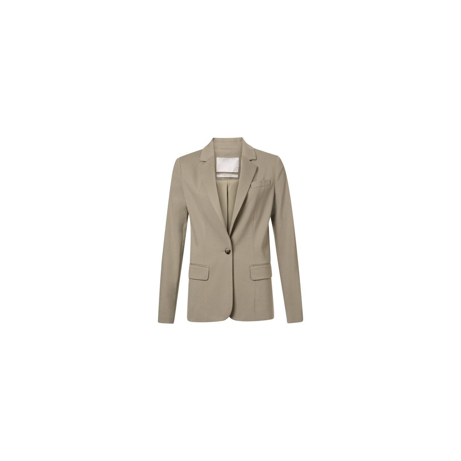 Yaya jersey fitted blazer cotton blend sea green