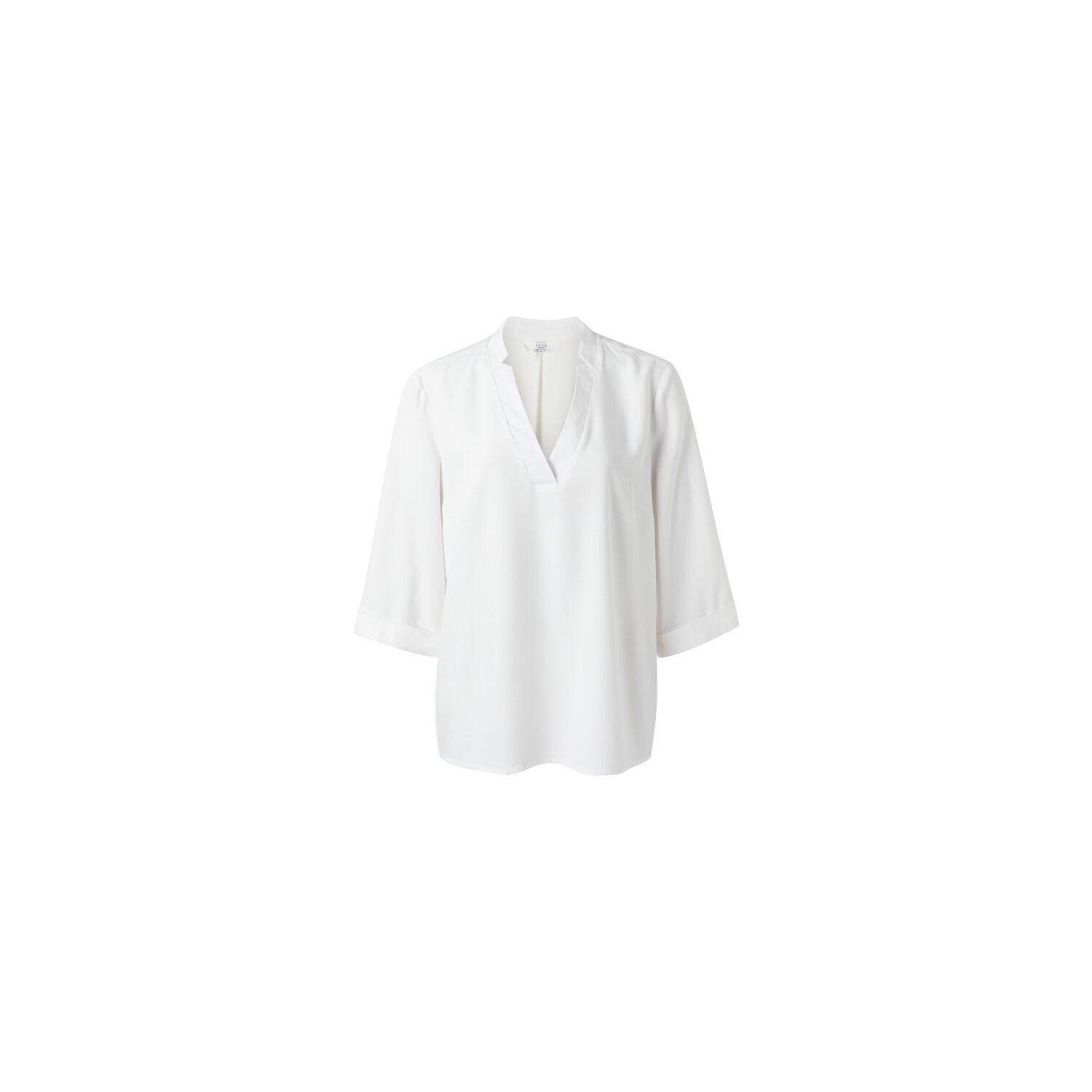Yaya v-neck blouse 3/4 sleeves blanc de blanc