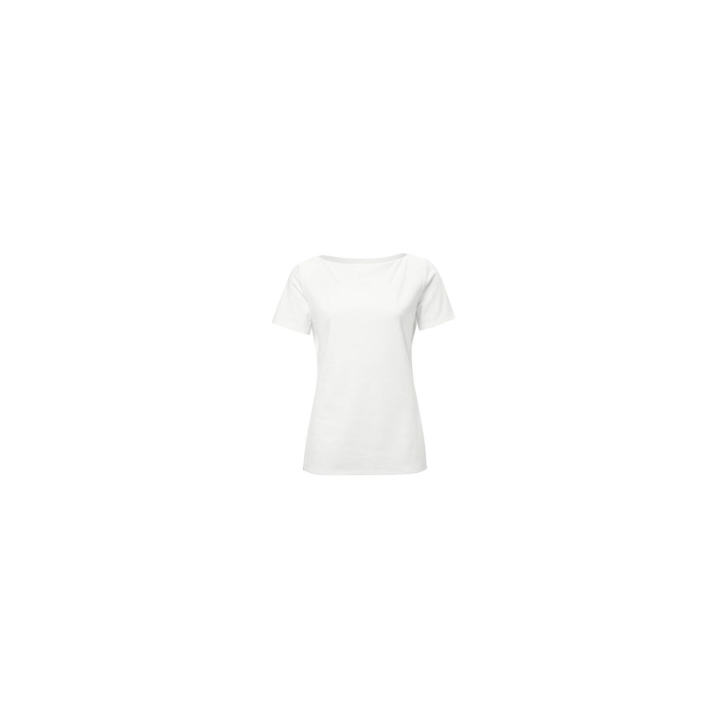 Yaya fitted boatneck tee bright white