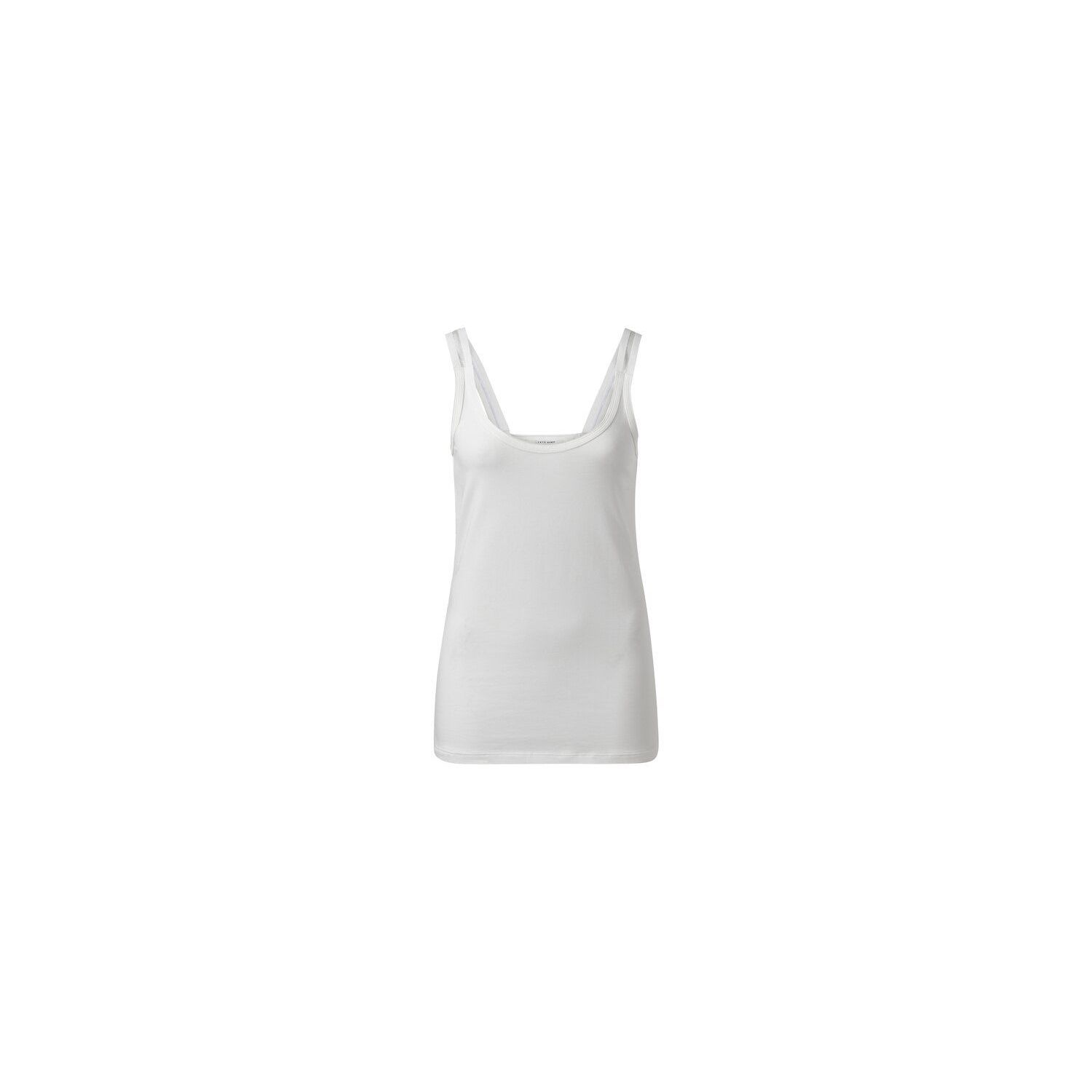 Yaya singlet with split elastic straps pure white