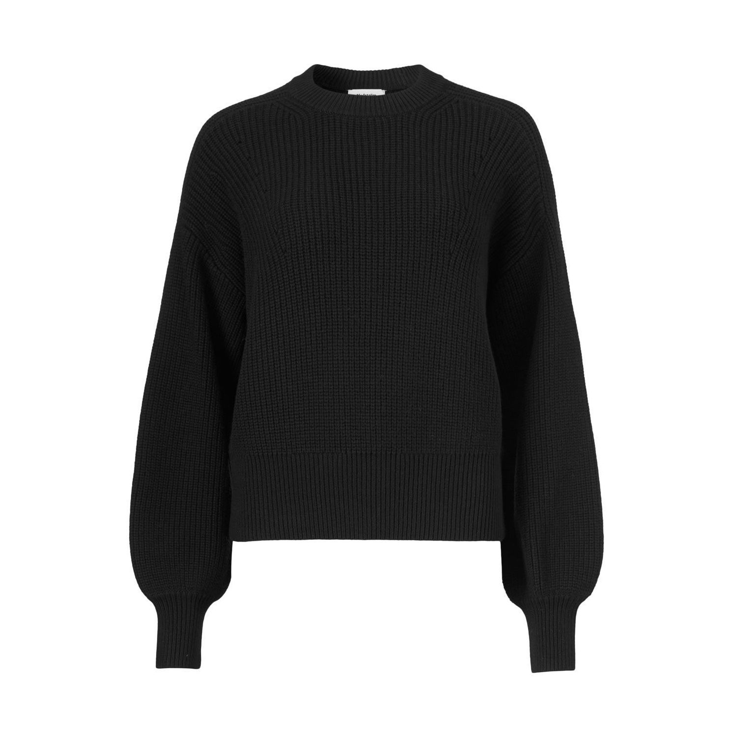 Modström sidney o-neck knit sweater black
