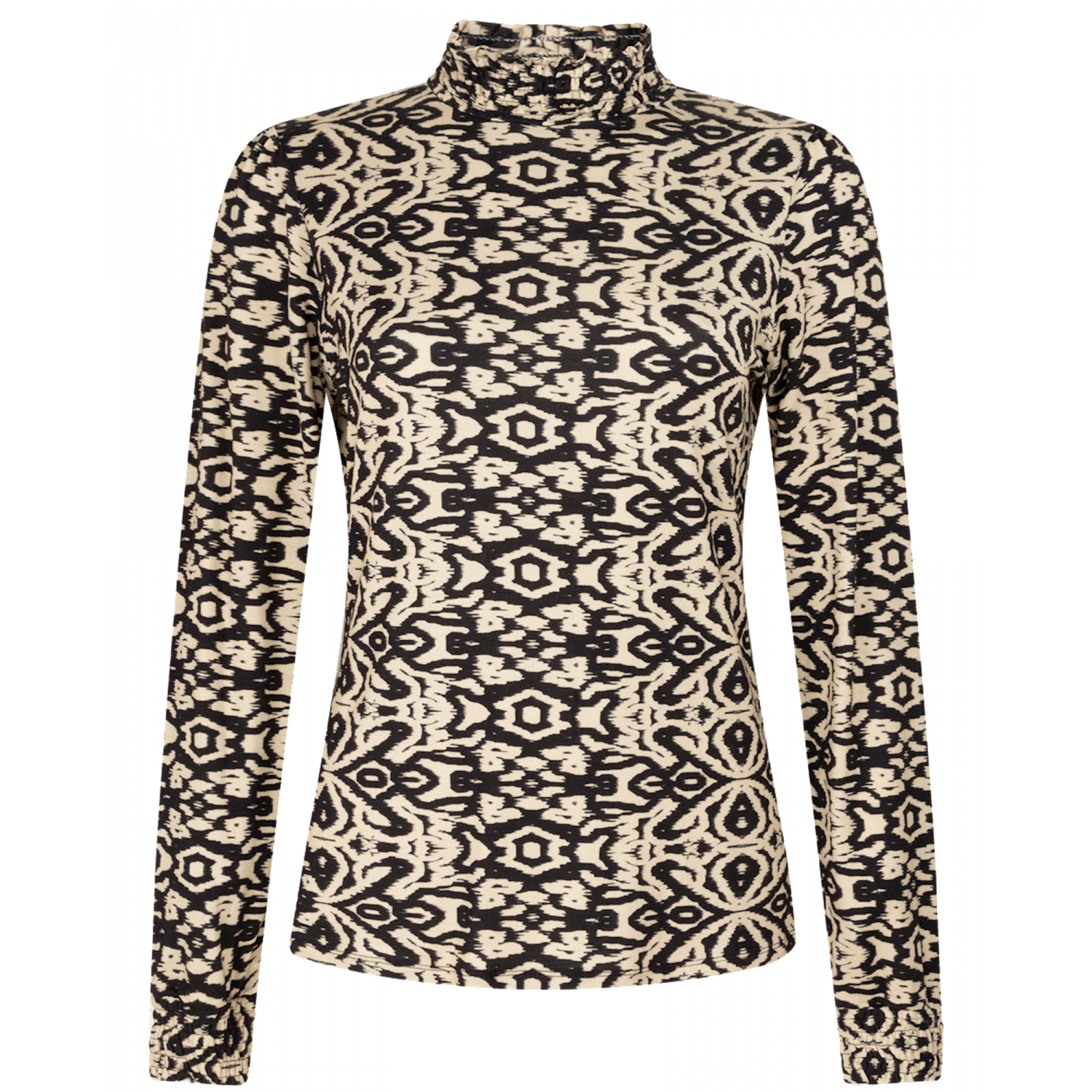 Aaiko tory ethnic longsleeve top black 