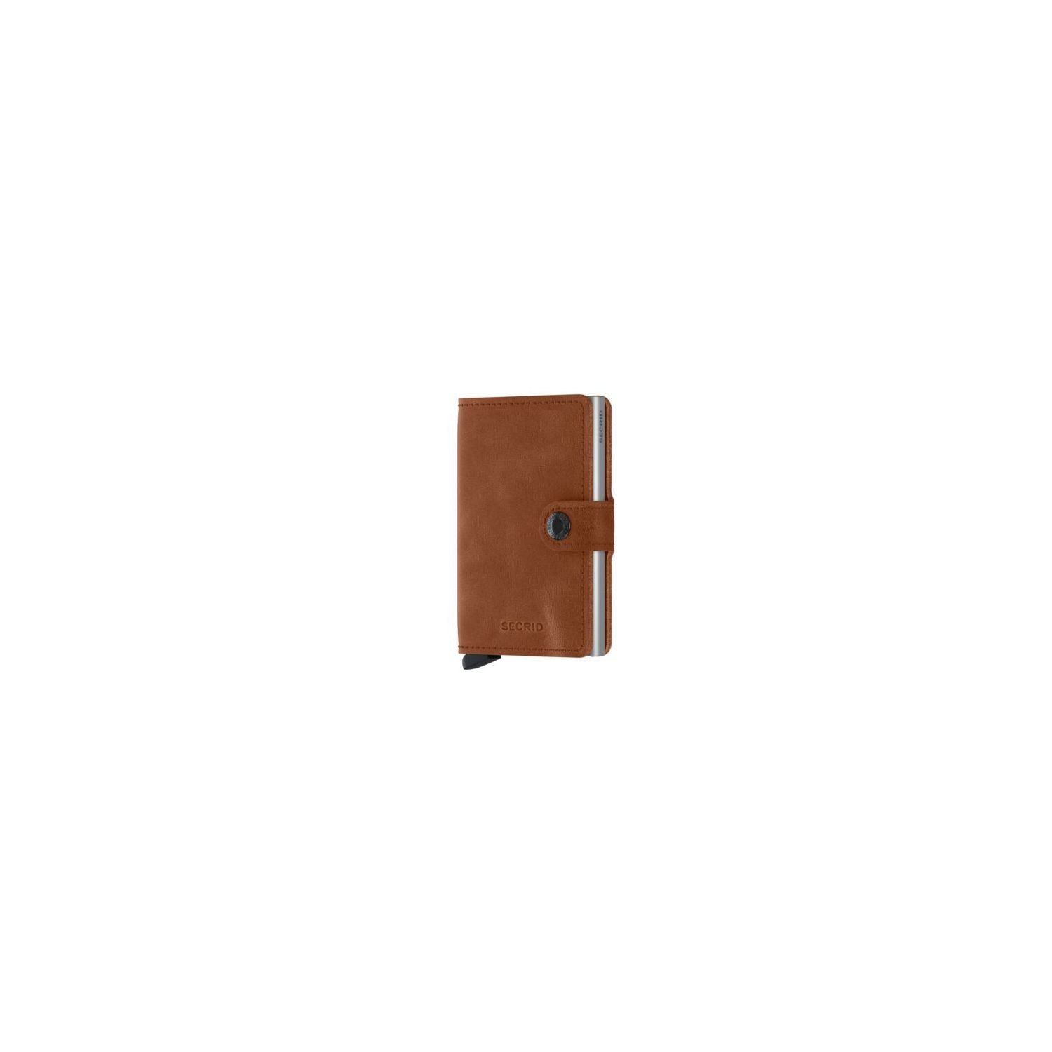 Secrid miniwallet vintage cognac silver