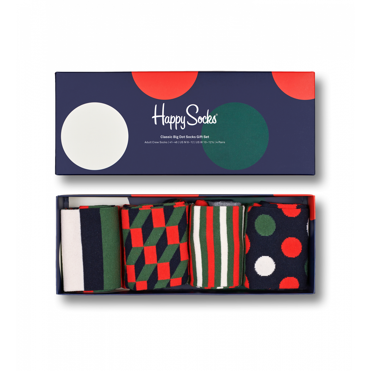 Happy Socks 4-Pack Classic Holiday Gift Set 41-46