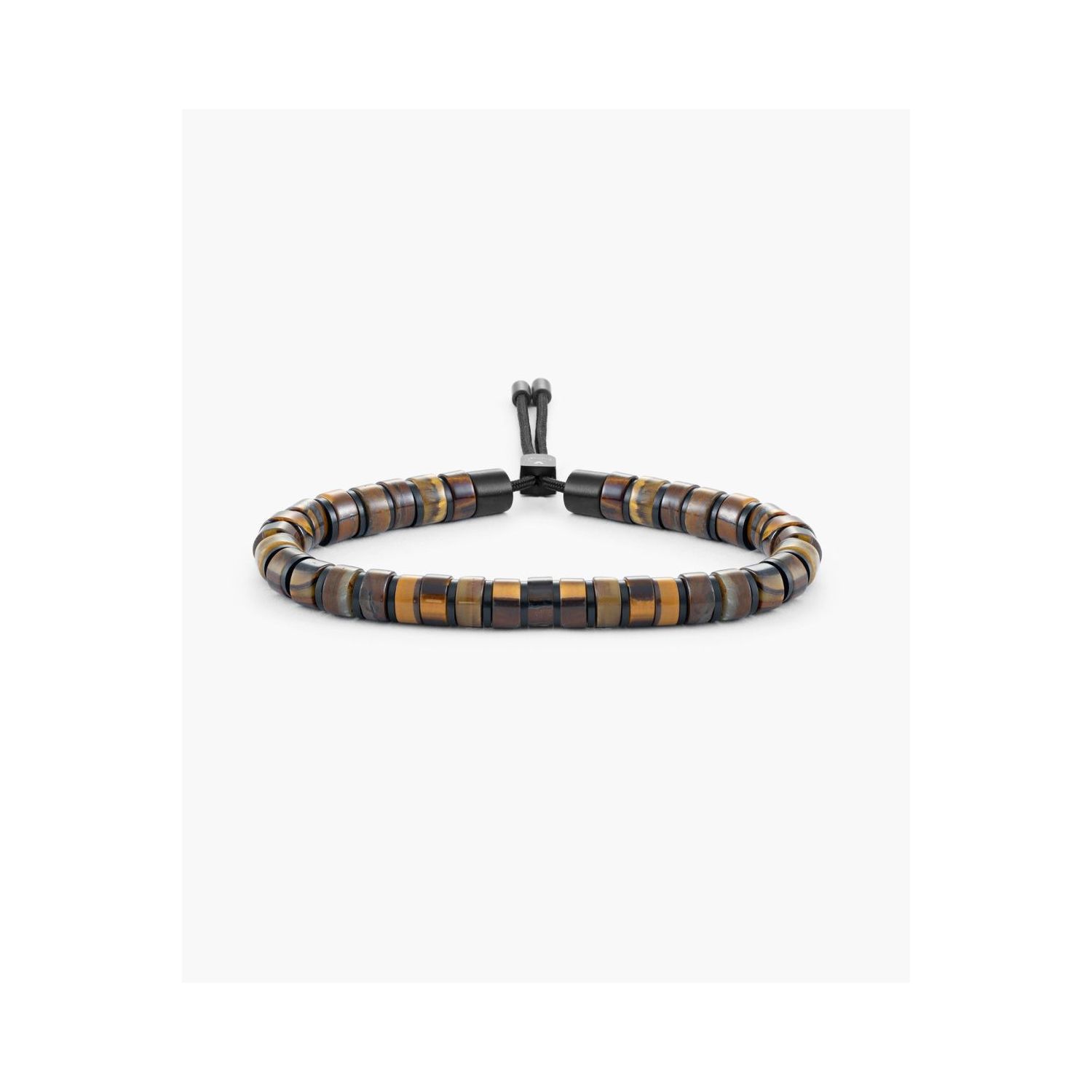Pig & hen brontide 6mm adjustable tiger eye | blac