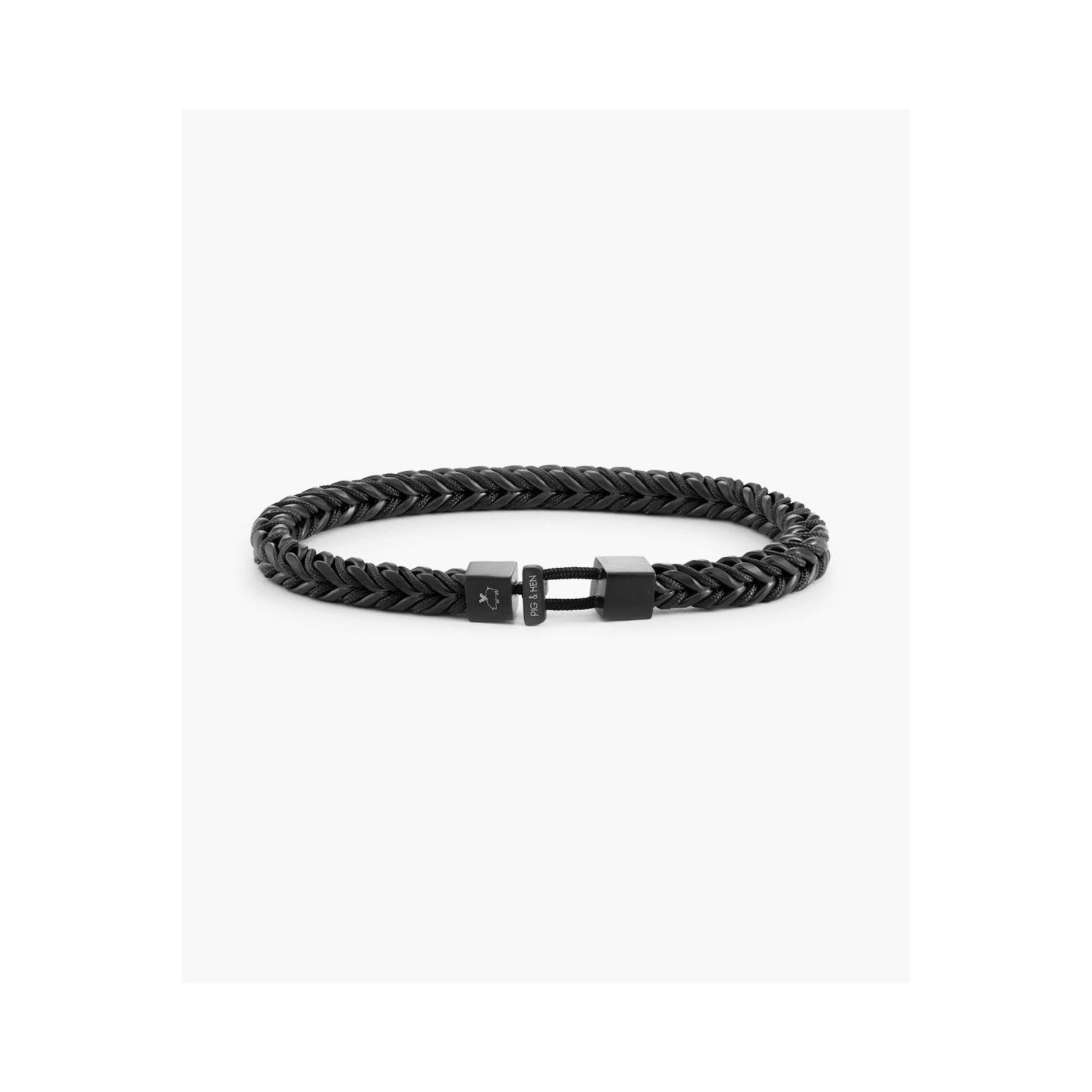 Pig & hen catena foxtail armband black | black