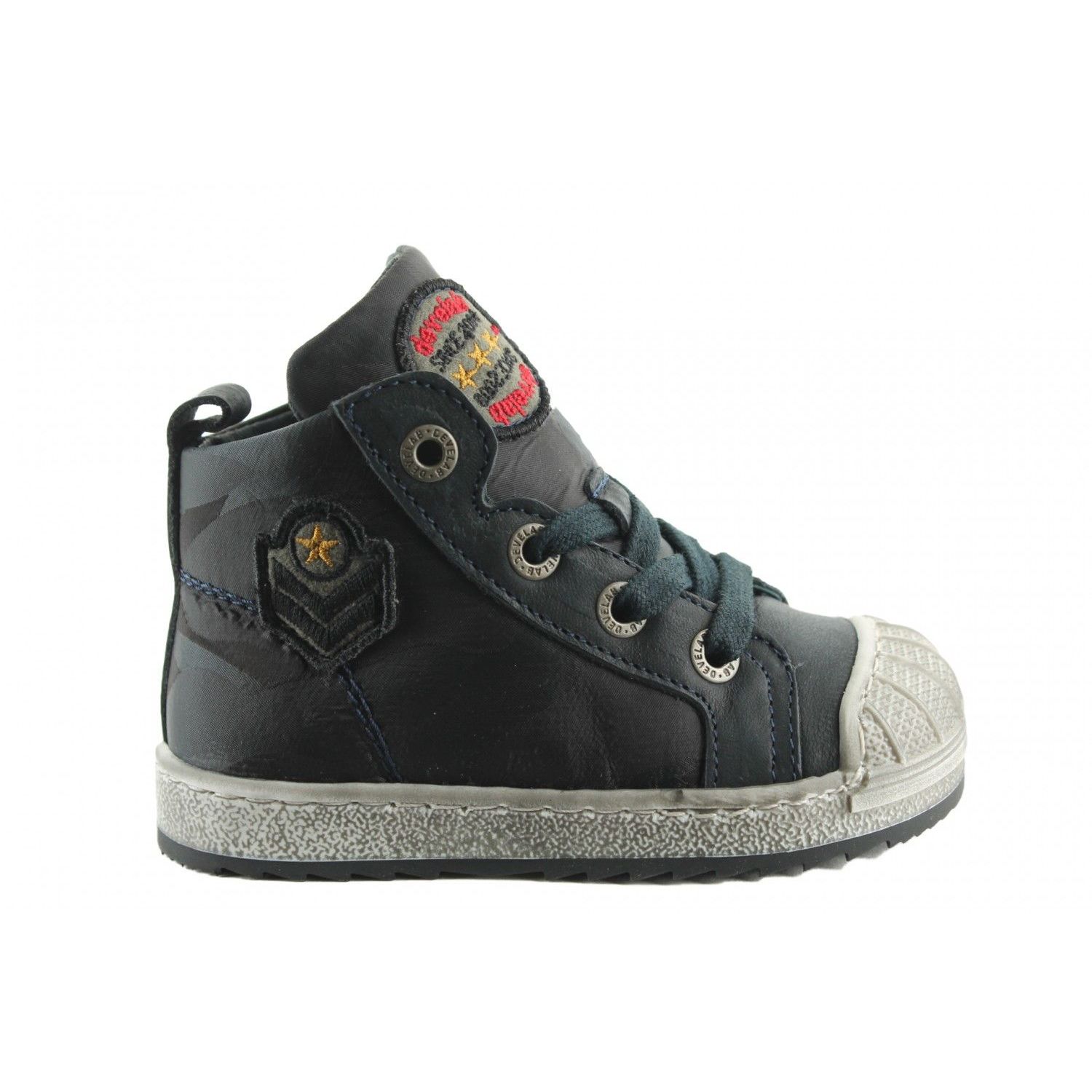 Develab Boys Mid Cut Shoe Laces Navy Fantas