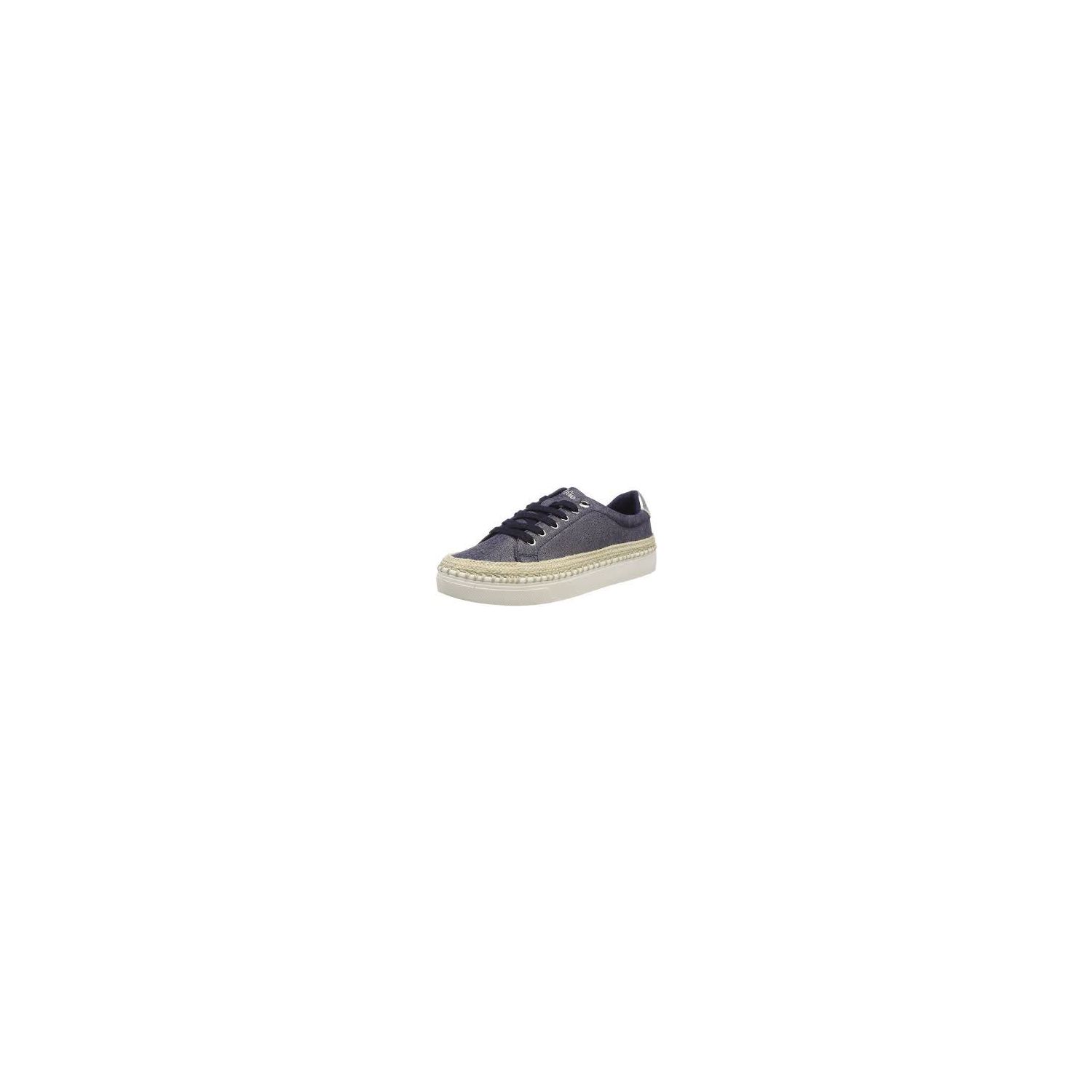 Oliv Sneaker met touwrand Navy