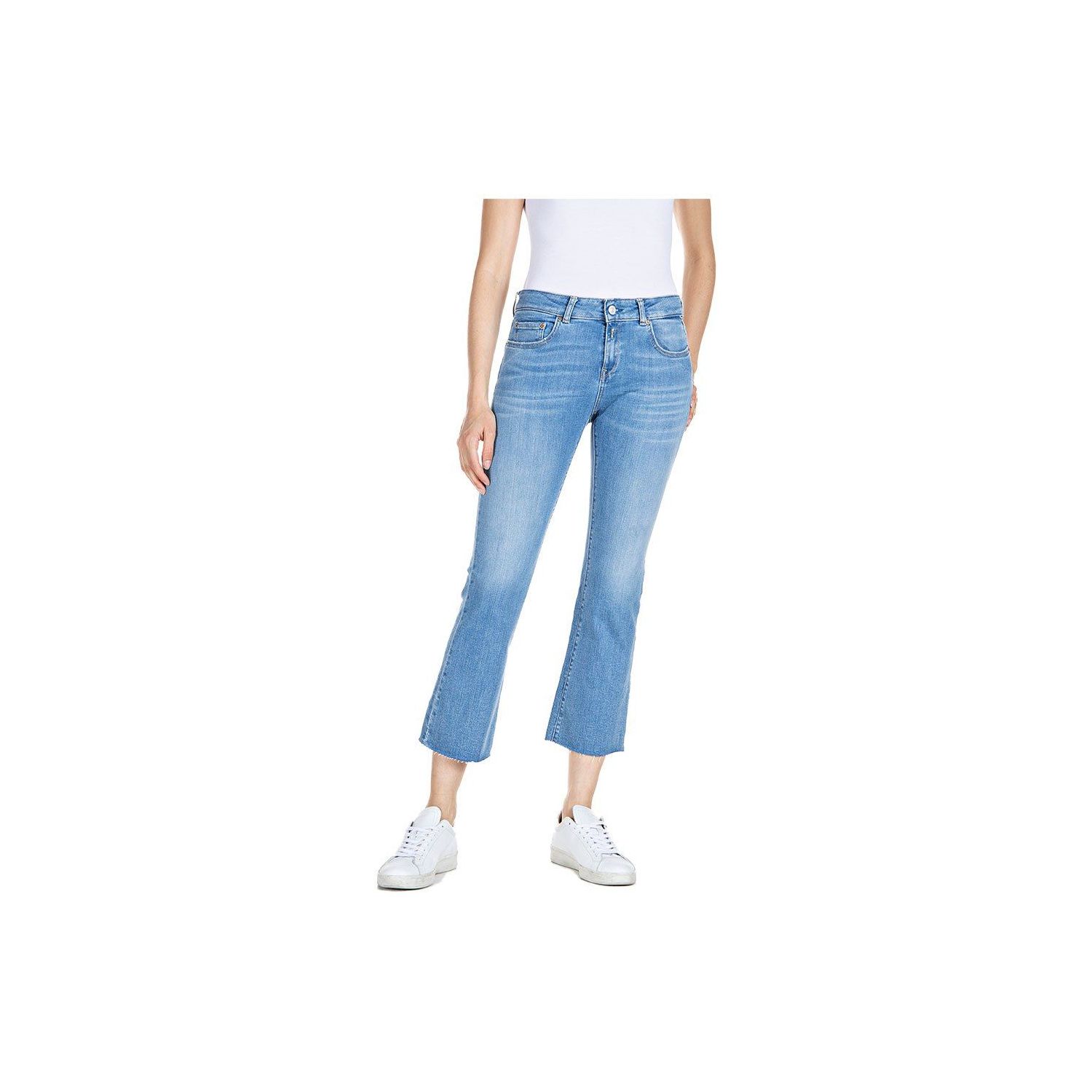 Replay faaby flare crop jeans light blue