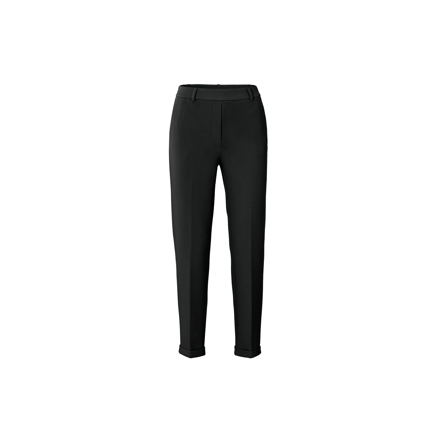 YAYA scuba straight trousers flap pckt pirate blac