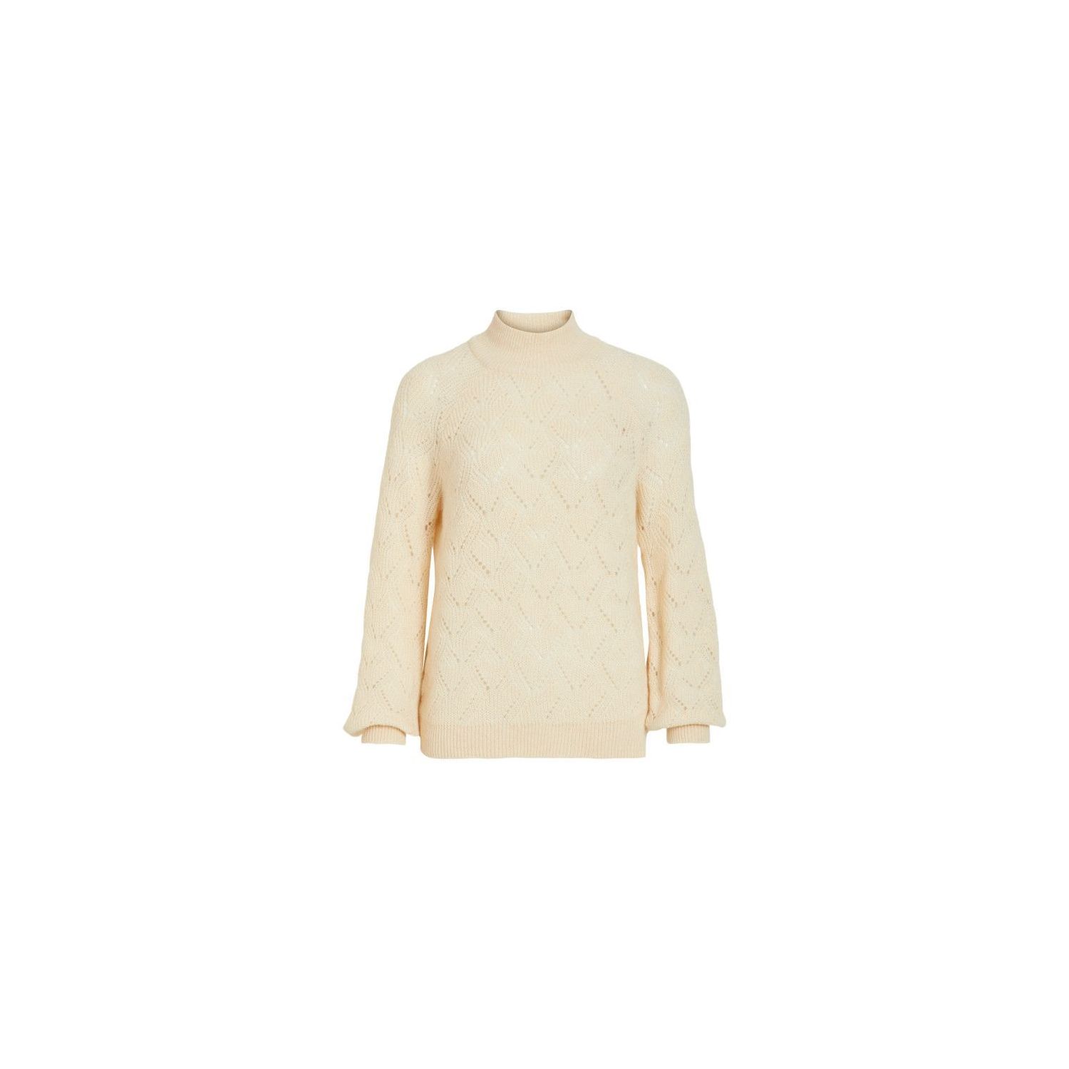 Object objclaire l/s hn knit pullover sandshell