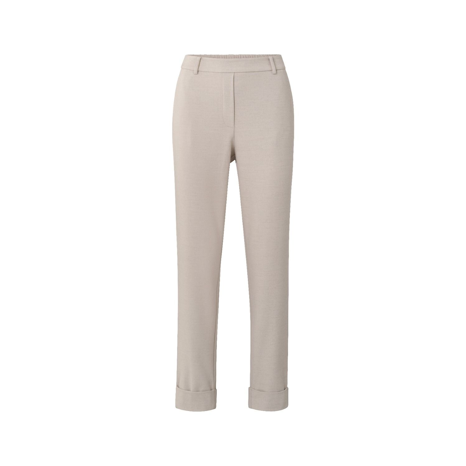 Yaya soft pantalon straight leg brown melange