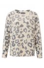 Yaya l/s sweater with all-over print sand dessin