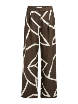 YAYA Broek met print chocolate martini br