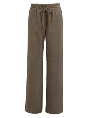 YAYA Woven wide leg trousers - L30 washed brown