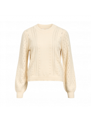 Object objingle l/s re o-neck knit noos sandshell