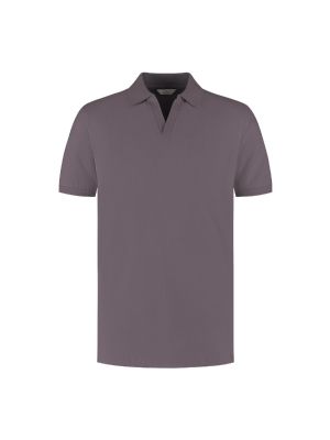 Dstrezzed bowie v-neck polo purple grey