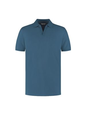 Dstrezzed bowie v-neck polo blue fusion