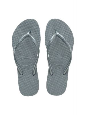 Havaianas slim slipper silver blue