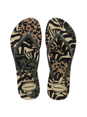 Havaianas slim animals slipper grey /green