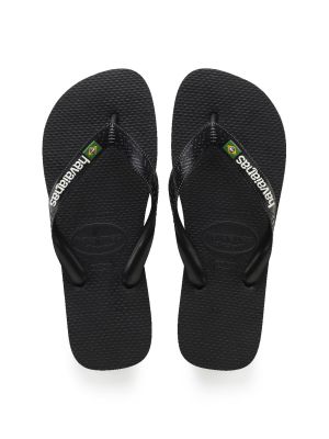 Havaianas brasil logo slipper black/black