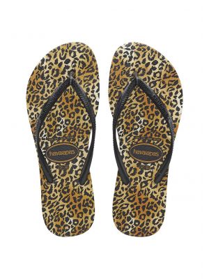 Havaianas slim leopard slipper black black
