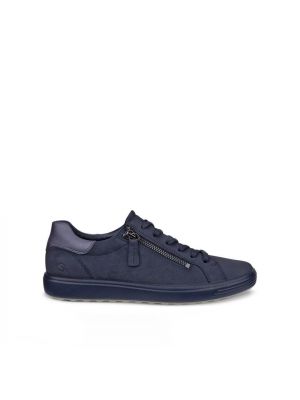 Ecco Soft 7 Side Zip Lace Marine