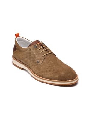 Berkelmans Goodwood Suede Taupe/Cognaccombi