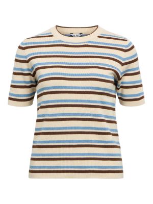 Object objester ss knit pullover sandshell blue