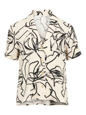 Object objsanne s/s re shirt aop noos sandshell