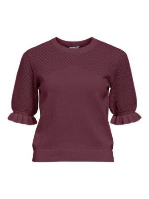 Object objfrima s/s re knit top mauve wine