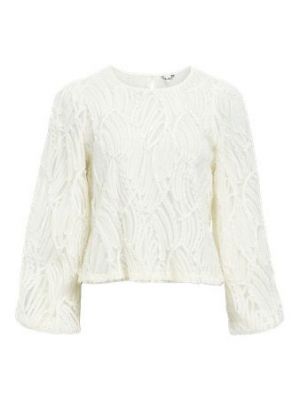 Object objlucie l/s re o-neck top noos white sand