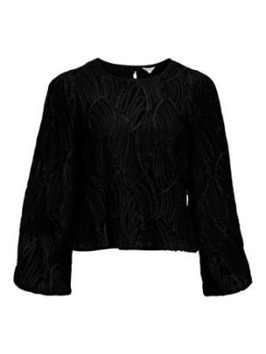 Object objlucie l/s re o-neck top noos black