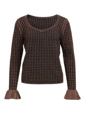 Object objsarra knit l/s sli pullover black