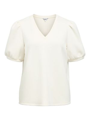 Object objandrea s/s re v-neck top noos white sand