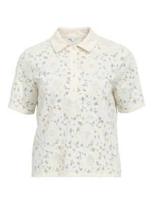 Object objbianca s/s lo polo top noos white sand