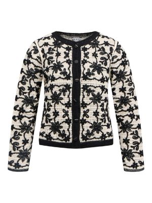 Object objcari l/s re cardigan birch det black