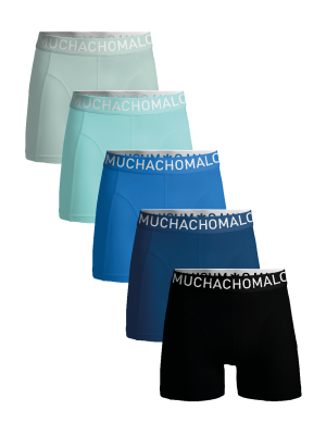 Muchacomalo 5-pack light cotton solid bl / bl / gr