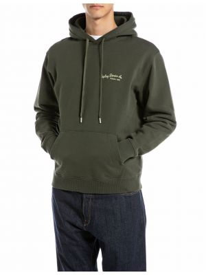Replay felpa sweatshirt military green