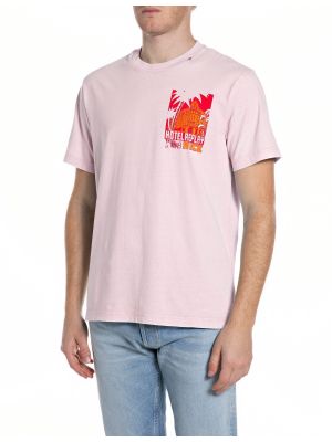 Replay t-shirt m3401 22662n roze