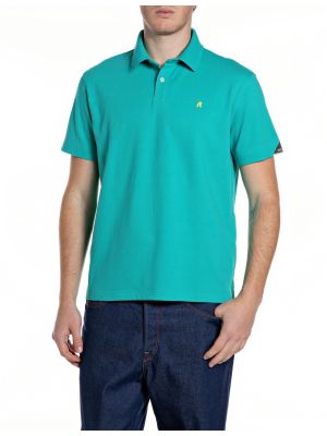 Replay polo m3431 21868 blauw