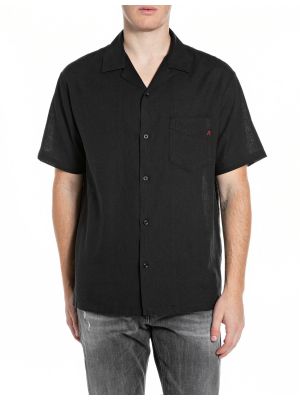 Replay shirt m4157 85476 zwart