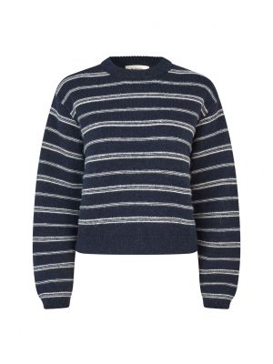 Modstrom LineusMD stripe o-neck navy sky