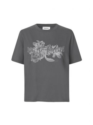 Modstrom Nilasmd print t-shirt Rainy Grey