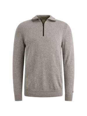 Cast Iron Half zip collar cotton mix Grisaille