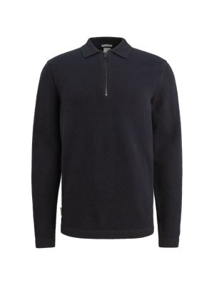 Cast Iron Long sleeve polo shirt regular woo Dark 