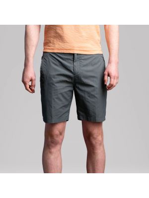 Cast iron chino short hybrid antracite