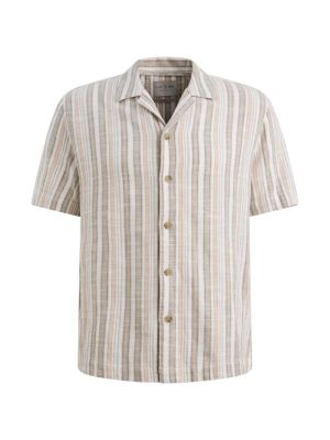 Cast Iron Short Sleeve Shirt Slub Twill stri Alumi