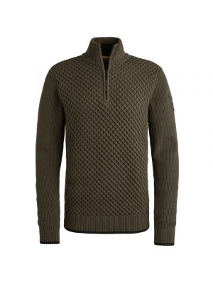 PME-Legend Half zip collar cotton mix yarn Beluga