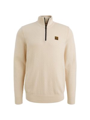 PME-Legend Half zip collar cotton mouline (or Bone